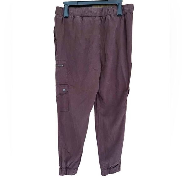 BANANA REPUBLIC WOMEN'S BURNT UMBER BROWN TENCEL SOFT CARGO PANTS SIZE M - Picture 6 of 9